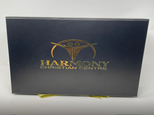 Corporate Branded Large Black Gift Box with Ribbon. Print in Gold Decal Print